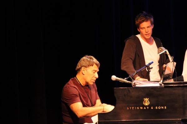 Stephen Schwartz and Hunter Parrish in rehearsal Photo