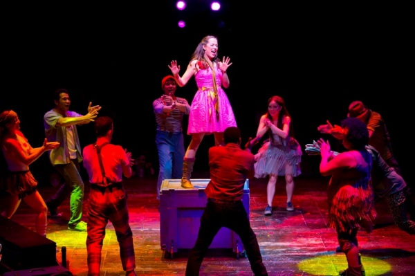 Hannah Elless and the cast of GODSPELL Photo