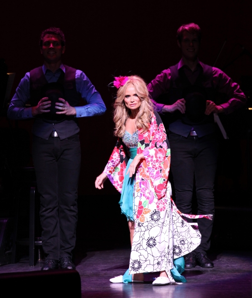 Kristin Chenoweth with Tyler Hanes & Will Taylor performing in Kristin Chenoweth Worl Photo