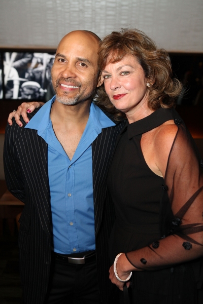 Cast members Julio Monge and Michele Pawk
 Photo
