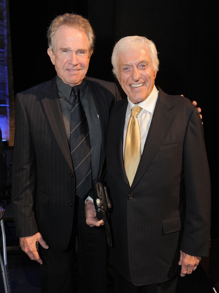 Warren Beatty and Dick Van Dyke attend the "Backstage At The Geffen" Fundraiser on Mo Photo