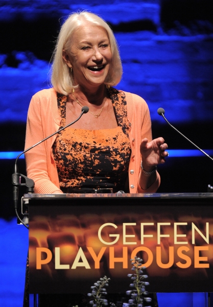 Helen Mirren speaks at the 