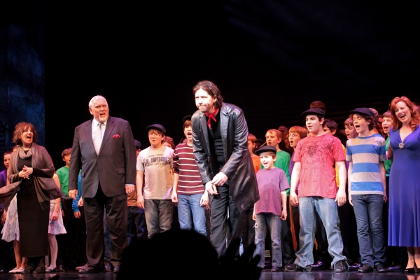 Jim Brochu, James Barbour and the company of Oliver Photo