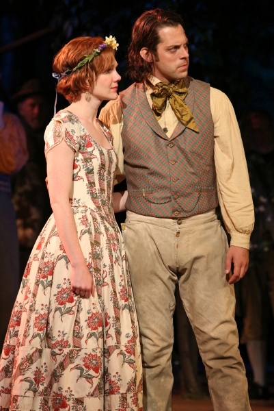 Lily Rabe and David Furr in the Shakespeare in the Park production of As You Like It, Photo