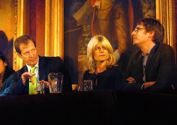 Alastair Campbell, Rachel Johnson and James Tilley Photo