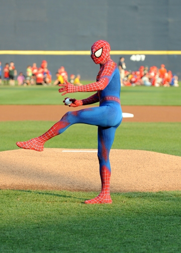 Photo Flash: SPIDER-MAN Throws First Pitch for Trenton Thunder Image
