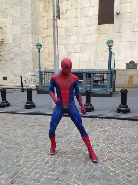 Photo Flash: THE AMAZING SPIDER-MAN Swings By New York Stock Exchange Image