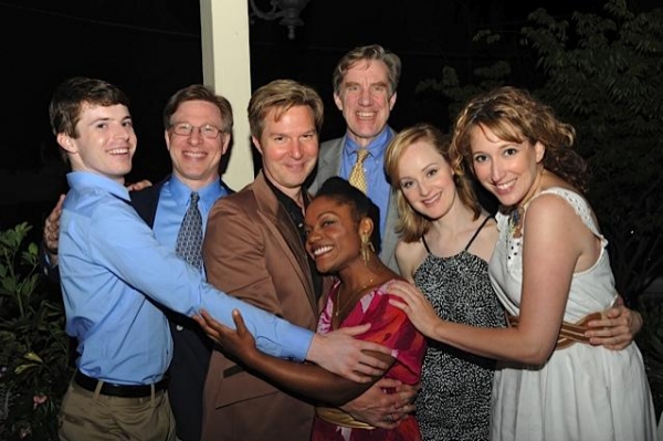AEA VP Ira Mont and President Nick Wyman with the cast of A Grand Night for Singing ( Photo