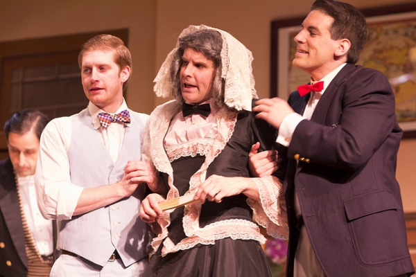 Blake Weir as Jack Chesney, Kevin Dean as Lord Fancourt Babberly, and Marty Blair as  Photo