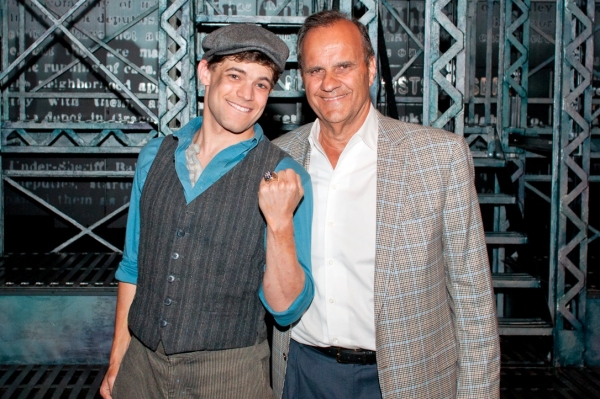 Photo Flash: Joe Torre Visits NEWSIES on Broadway Image