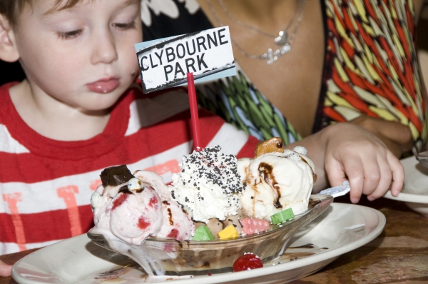 Photo Flash: CLYBOURNE PARK Cast Visits Serendipity 3! Image