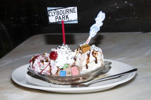 Photo Flash: CLYBOURNE PARK Cast Visits Serendipity 3! Image