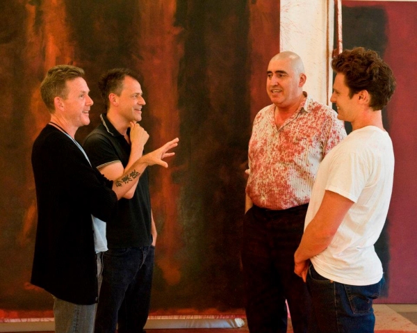 John Logan, Michael Grandage, Alfred Molina and Jonathan Groff Photo