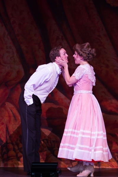 Matt Owen as Young George M. Cohen & Melinda Cowan as Ethel Levey. Photo